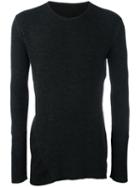 Uma Wang Ribbed Detail Jumper, Men's, Size: Medium, Black, Cotton/wool/polyamide