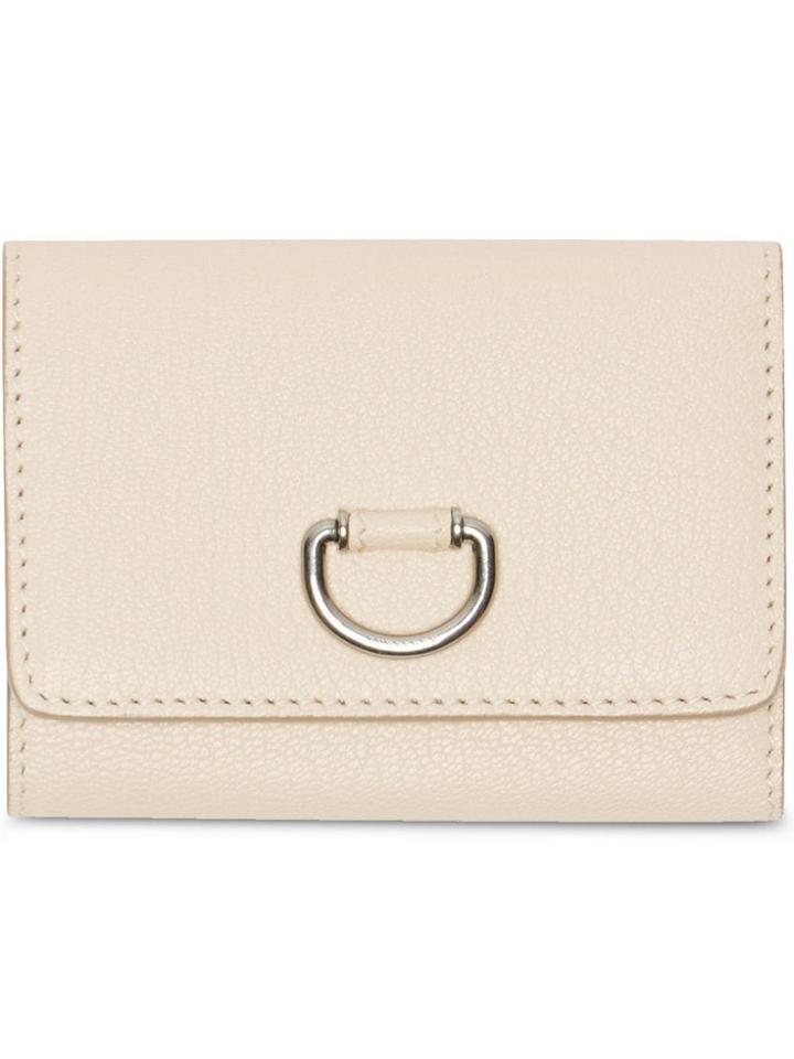 Burberry Small D-ring Leather Wallet - Neutrals