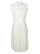 Calvin Klein Stripe Shirt Dress - White