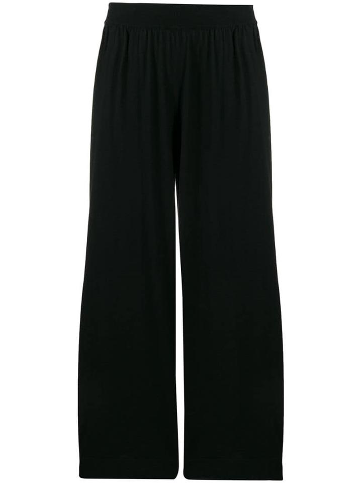 Antonio Marras Stripe Wide Leg Trousers - Black