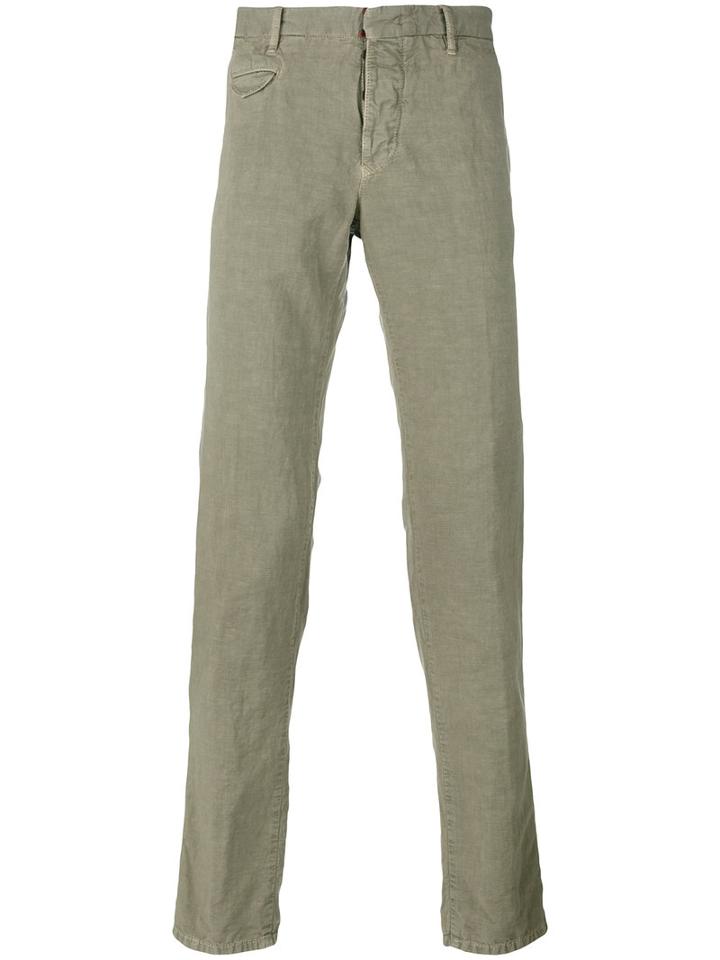Incotex - Ottoman Slim Trousers - Men - Cotton/linen/flax - 30, Nude/neutrals, Cotton/linen/flax