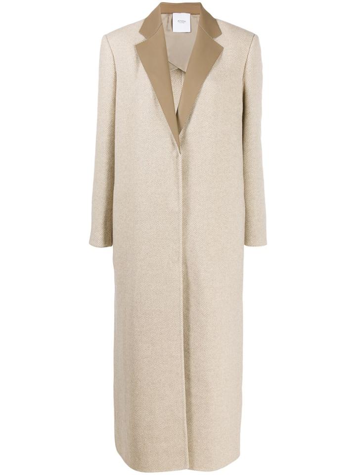 Agnona Cashmere Single-breasted Coat - Neutrals