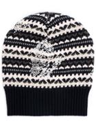 Lamberto Losani Patterned Beanie - Black