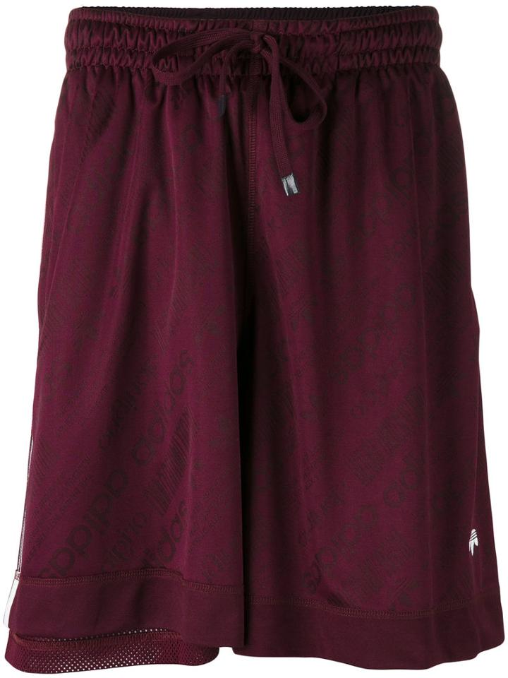 Adidas Originals By Alexander Wang - Soccer Shorts - Unisex - Polyester - S, Pink/purple, Polyester