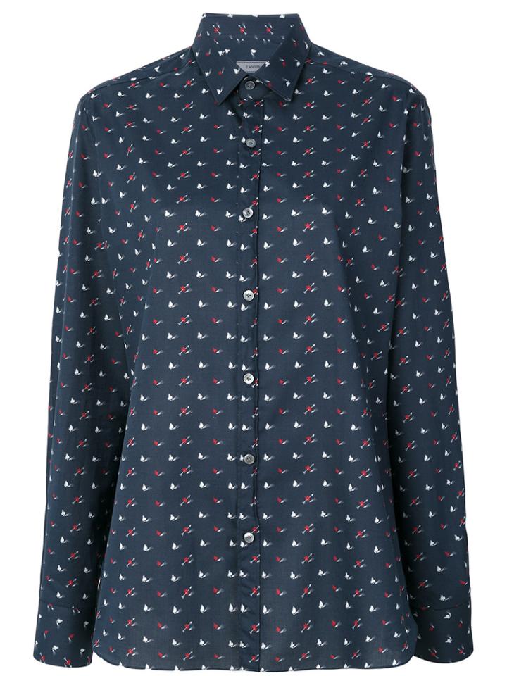 Lanvin Clubs, Hearts And Spades Print Shirt - Grey