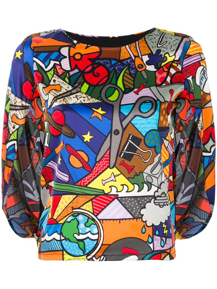 Ultràchic Printed Cape T-shirt - Multicolour