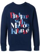 Maison Kitsuné Playtime Sweatshirt, Men's, Size: Xxl, Blue, Cotton