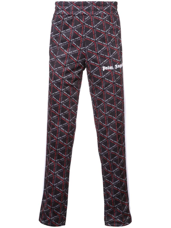 Palm Angels Night Monogram-print Track Pants - Black