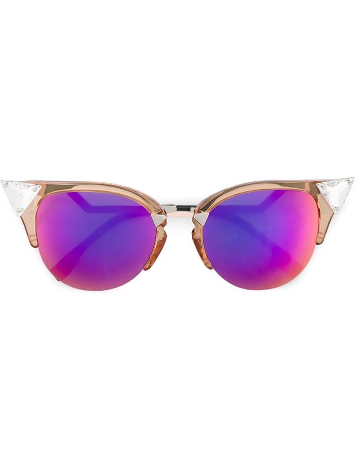 Fendi Eyewear Iridia Cat-eye Sunglasses - Metallic