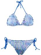 Brigitte Printed Triangle Bikini Set, Women's, Size: Gg, Pink/purple, Polyamide/spandex/elastane