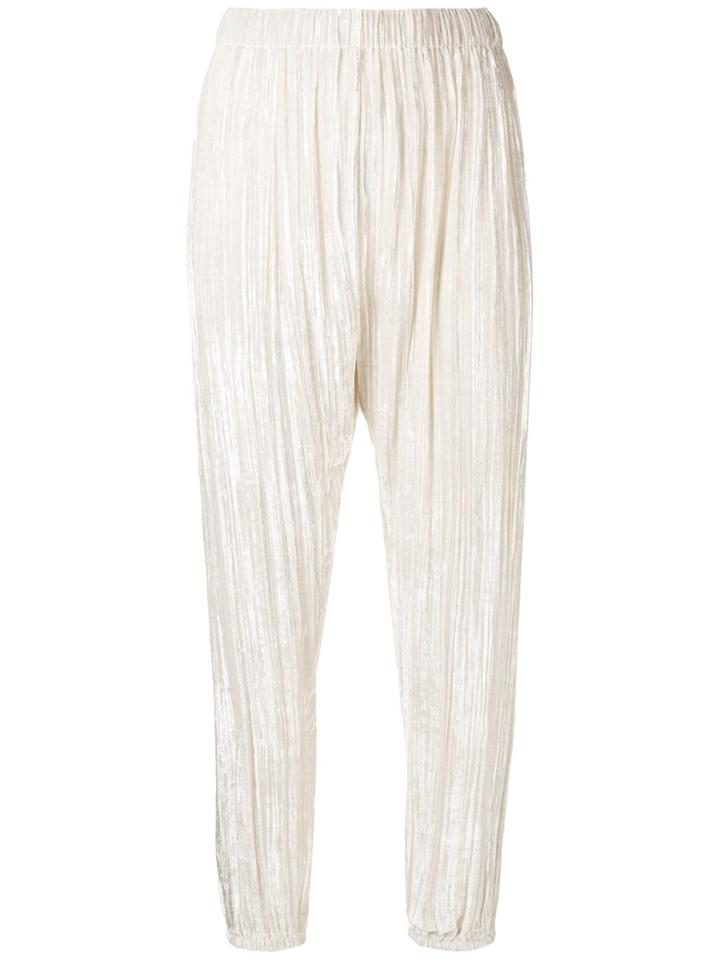 Forte Forte Pleated Cropped Trousers - Neutrals