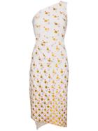 Peter Pilotto One Shoulder Floral Print Dress - White