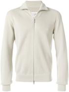 Maison Margiela Zipped Ribbed Cardigan - Nude & Neutrals