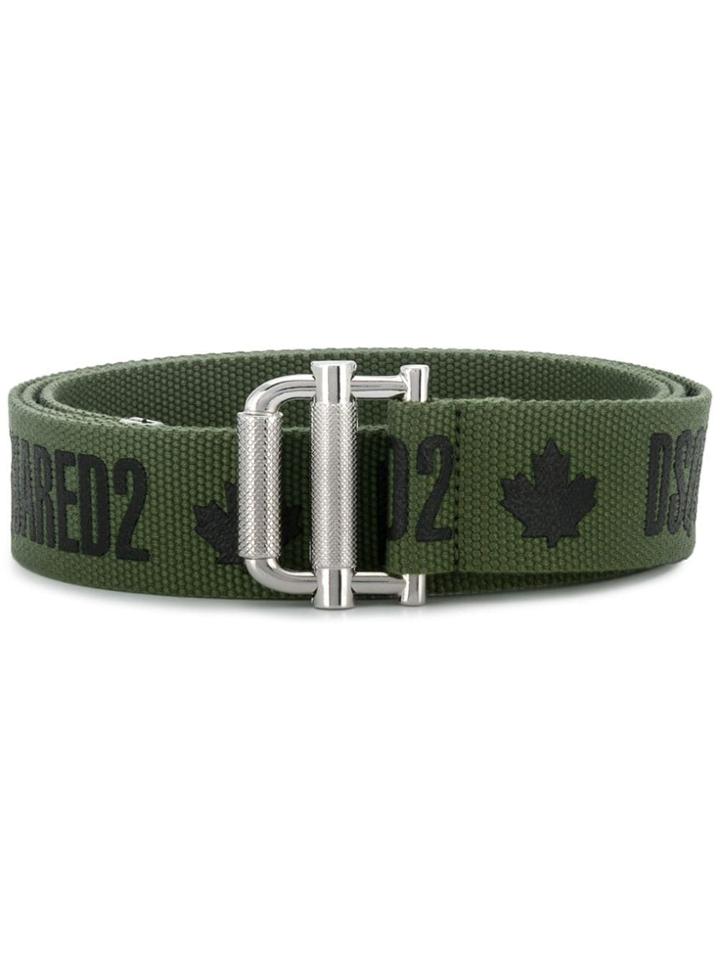 Dsquared2 Logo Print Belt - Green