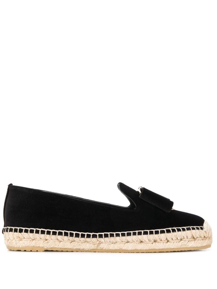 Salvatore Ferragamo Logo Plaque Espadrilles - Black