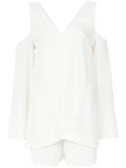 Lilly Sarti Cold Shoulder Dress - White