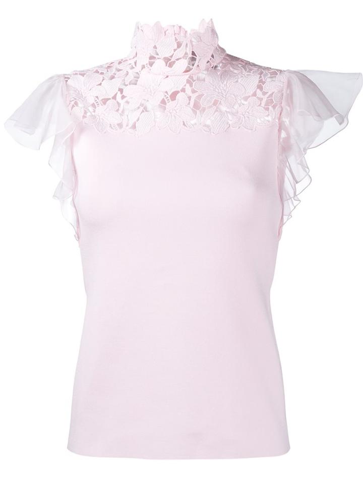 Giambattista Valli Lace Collar Contrast Blouse