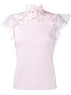 Giambattista Valli Lace Collar Contrast Blouse