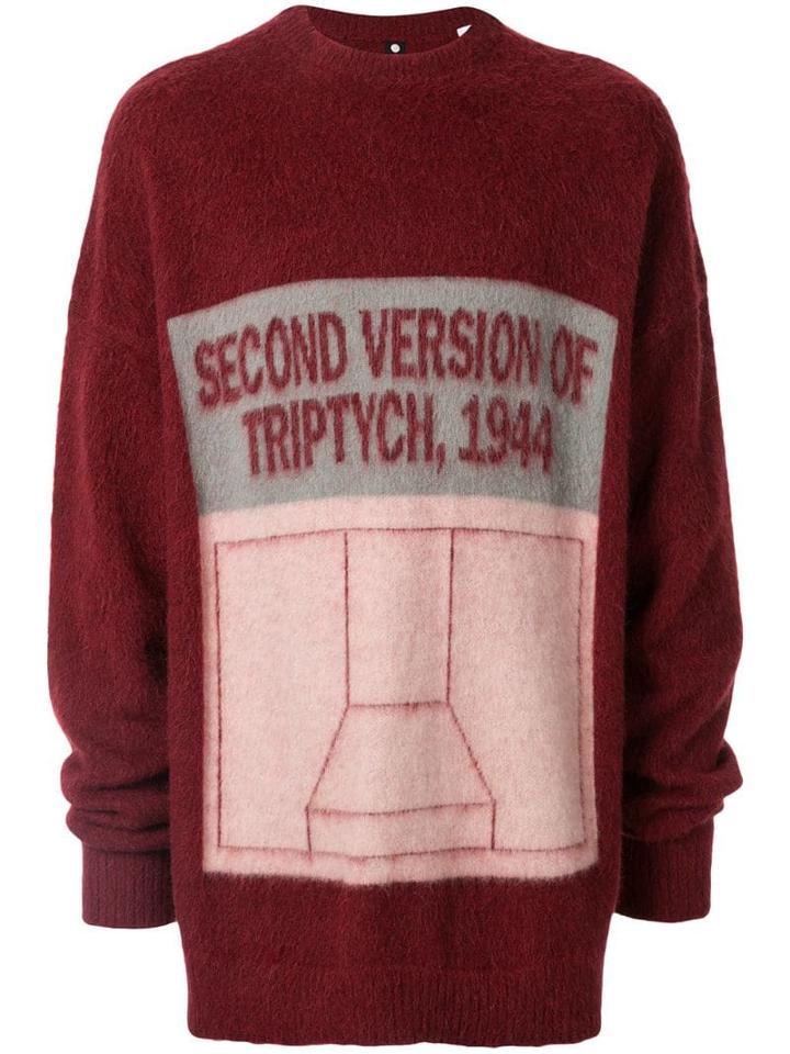 Oamc Oversize Printed Jumper - Red
