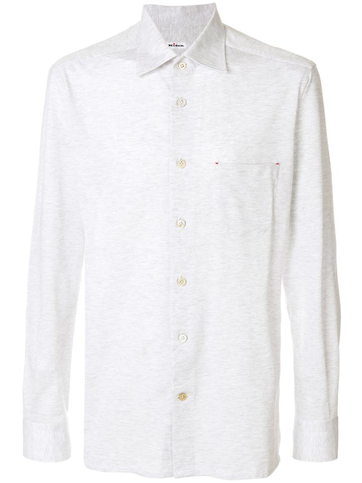 Kiton Jersey Marl Shirt - White