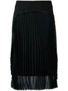 Maison Margiela - Pleated Front Pencil Skirt - Women - Silk/polyamide/spandex/elastane/virgin Wool - 40, Black, Silk/polyamide/spandex/elastane/virgin Wool