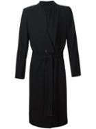 Ann Demeulemeester Belted Coat, Men's, Size: Xl, Black, Cotton/nylon/rayon/wool