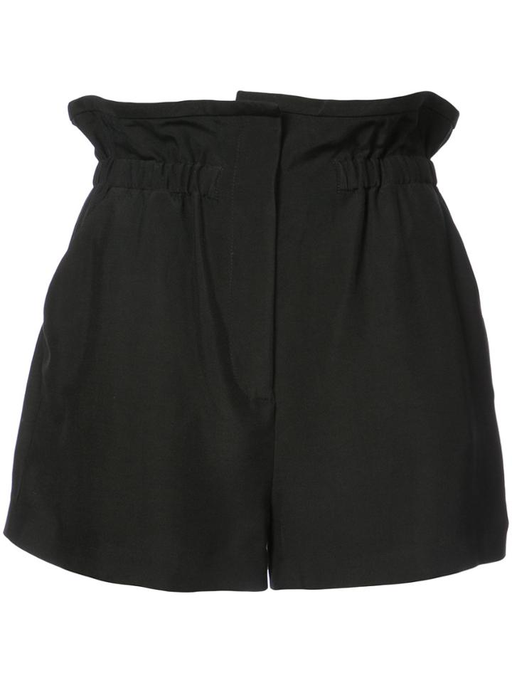 Iro High-waisted Paperbag Shorts - Black
