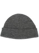 Ami Alexandre Mattiussi - Knitted Beanie - Men - Virgin Wool - One Size, Grey, Virgin Wool