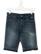 Ralph Lauren Kids Knee Length Denim Shorts - Blue
