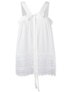 No21 Broderie Anglaise Top, Women's, Size: 40, White, Silk/acetate/polyester