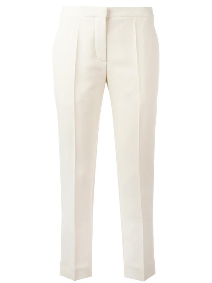 Sonia Rykiel Cropped Trousers, Women's, Size: 40, White, Viscose/spandex/elastane