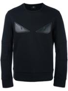 Fendi Bag Bugs Sweatshirt, Men's, Size: 48, Black, Cotton/polyester/leather