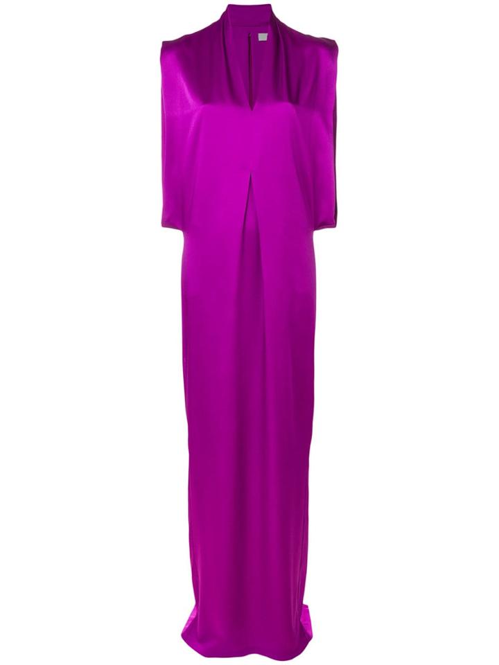 Chalayan Slash Neck Dress - Pink & Purple