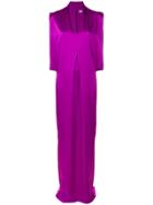 Chalayan Slash Neck Dress - Pink & Purple