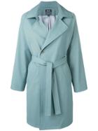 A.p.c. Belted Double Breasted Coat - Green