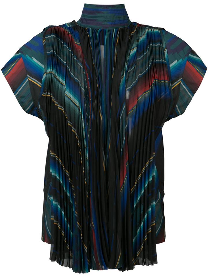 Sacai High Neck Striped Top - Multicolour