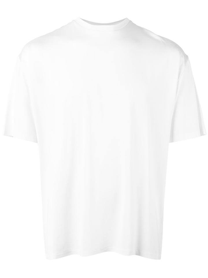 Y / Project Drawstring Gathered Back T-shirt, Men's, Size: Medium, White, Spandex/elastane/viscose