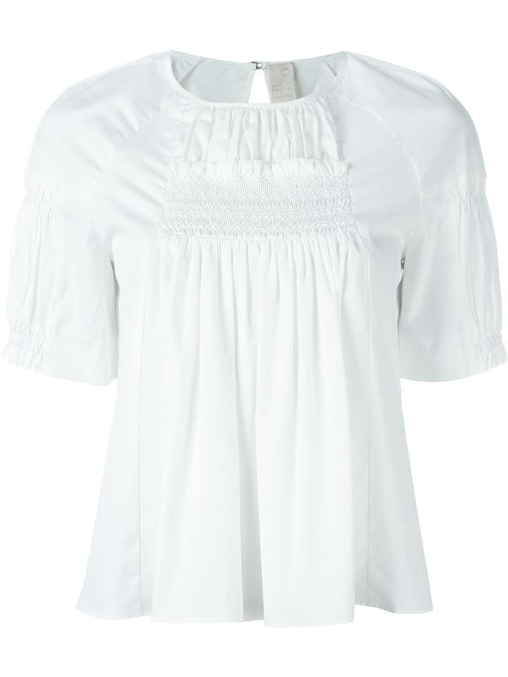 Peter Pilotto 'sophia' Smocked Blouse
