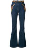Etro Embroided Flared Jeans - Blue
