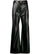 Nanushka Belted Flared Trousers - Black
