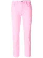 Msgm Skinny Cropped Jeans - Pink & Purple