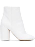 Mm6 Maison Margiela Block Heel Ankle Boots - White