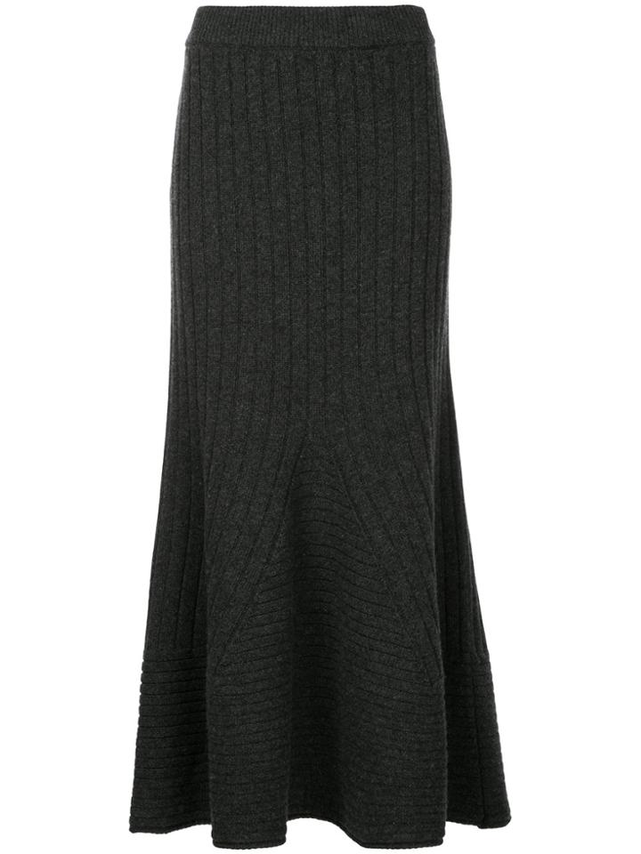 Stella Mccartney Knitted Midi Skirt - Grey