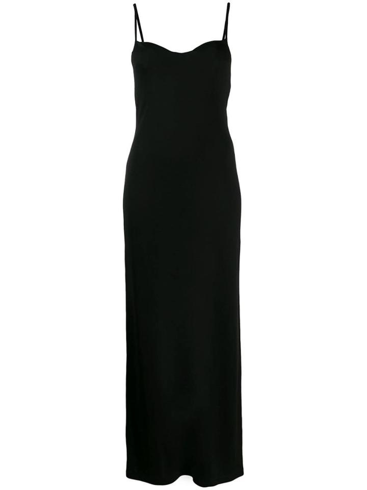 Galvan Spaghetti Strap Evening Dress - Black