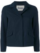 Herno - Cropped Jacket - Women - Cotton/polyester/polyethylene/acetate - 42, Women's, Blue, Cotton/polyester/polyethylene/acetate