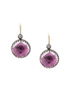 Larkspur & Hawk Small Olivia Magenta Button Earrings - Pink