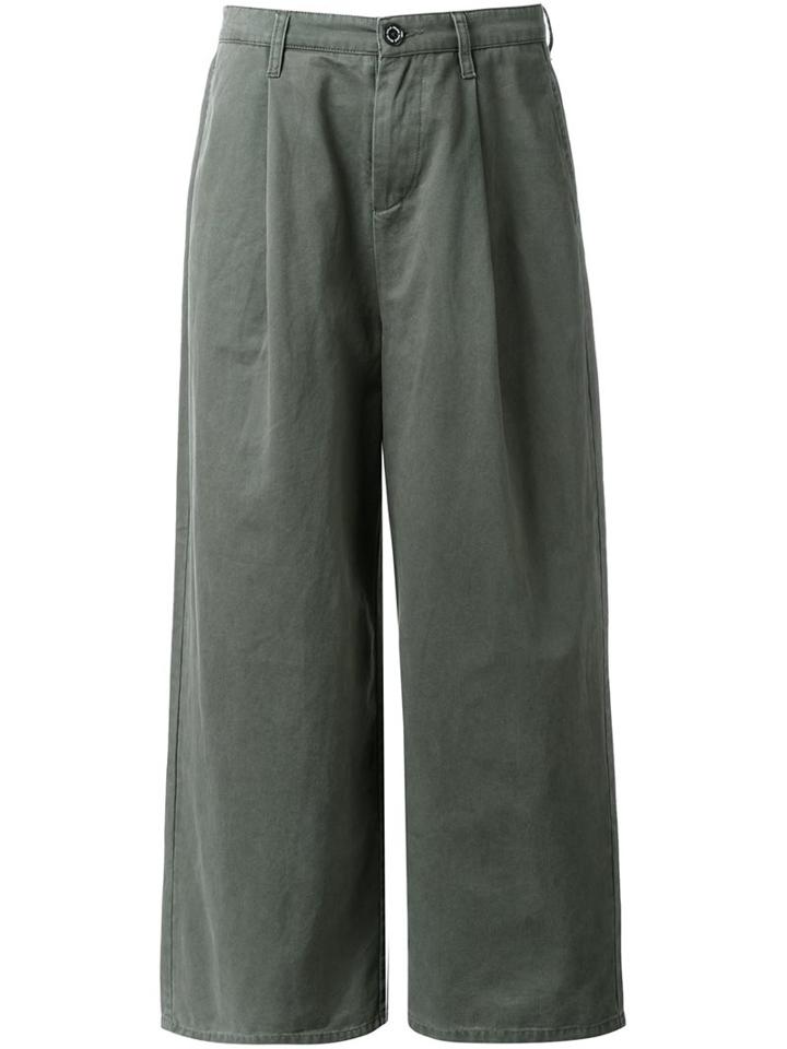 Guild Prime Pleated Palazzo Pants, Women's, Size: 34, Green, Cotton