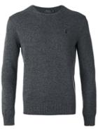 Embroidered Sweater - Men - Cotton - M, Grey, Cotton, Polo Ralph Lauren