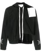 A-cold-wall* Asymmetric Logo Hooded Jacket - Black