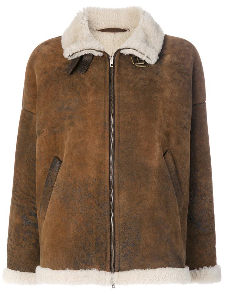 Salvatore Santoro Classic Shearling Jacket - Brown